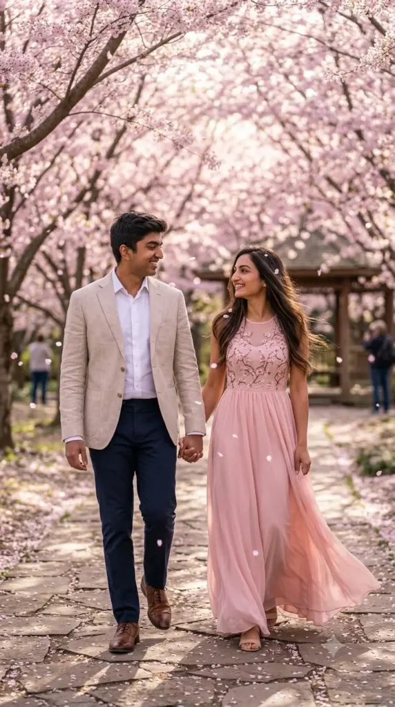 Cherry Blossom Garden Romance